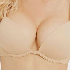 Wingslove Women's Push Up Bra Deep V Plunge Underwire T-Shirt Bra Multiway 2 Cup